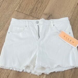 Risen Women's Classic White Jean Shorts